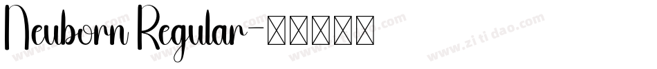 Neuborn Regular字体转换